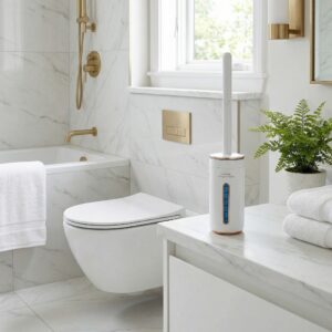 PureClick Auto-Open Hygienic Toilet Wand System (Wall-Mounted)