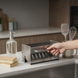 HydroFlow Self-Draining Kitchen Sink Caddy & Countertop Organizer