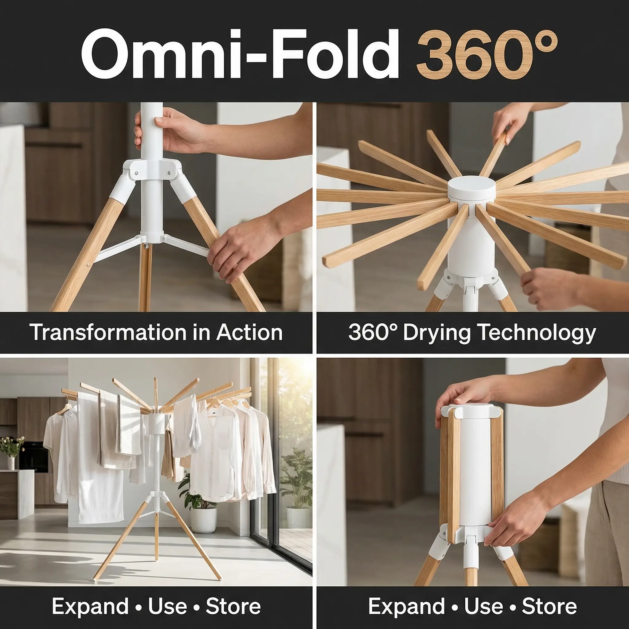 The Omni-Fold 360° Invisible Drying Rack & Space-Saving Laundry Station 14 The Omni Fold 360° Invisible Drying Rack Space Saving Laundry Station00007