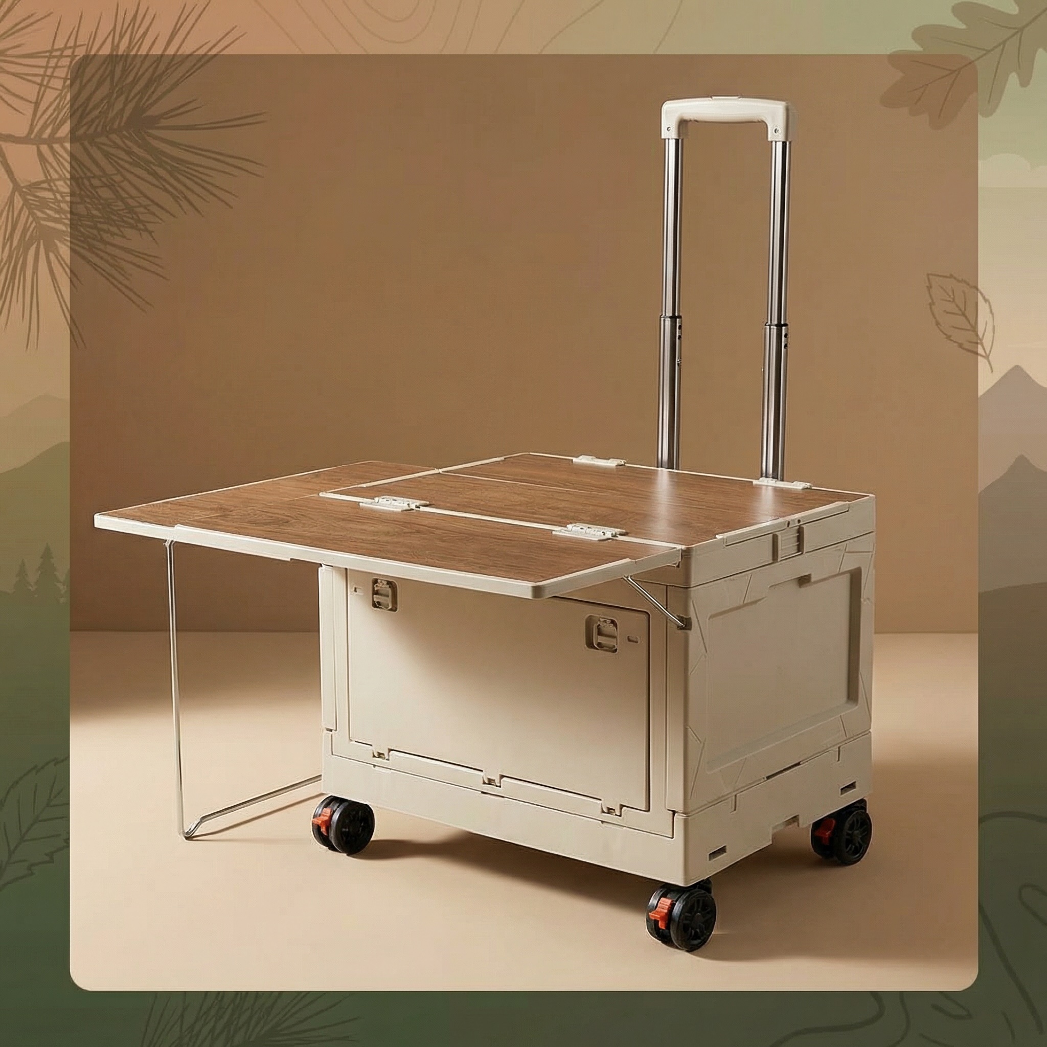The TerraTrek 2-in-1 Mobile Camping Station & Folding Storage Box