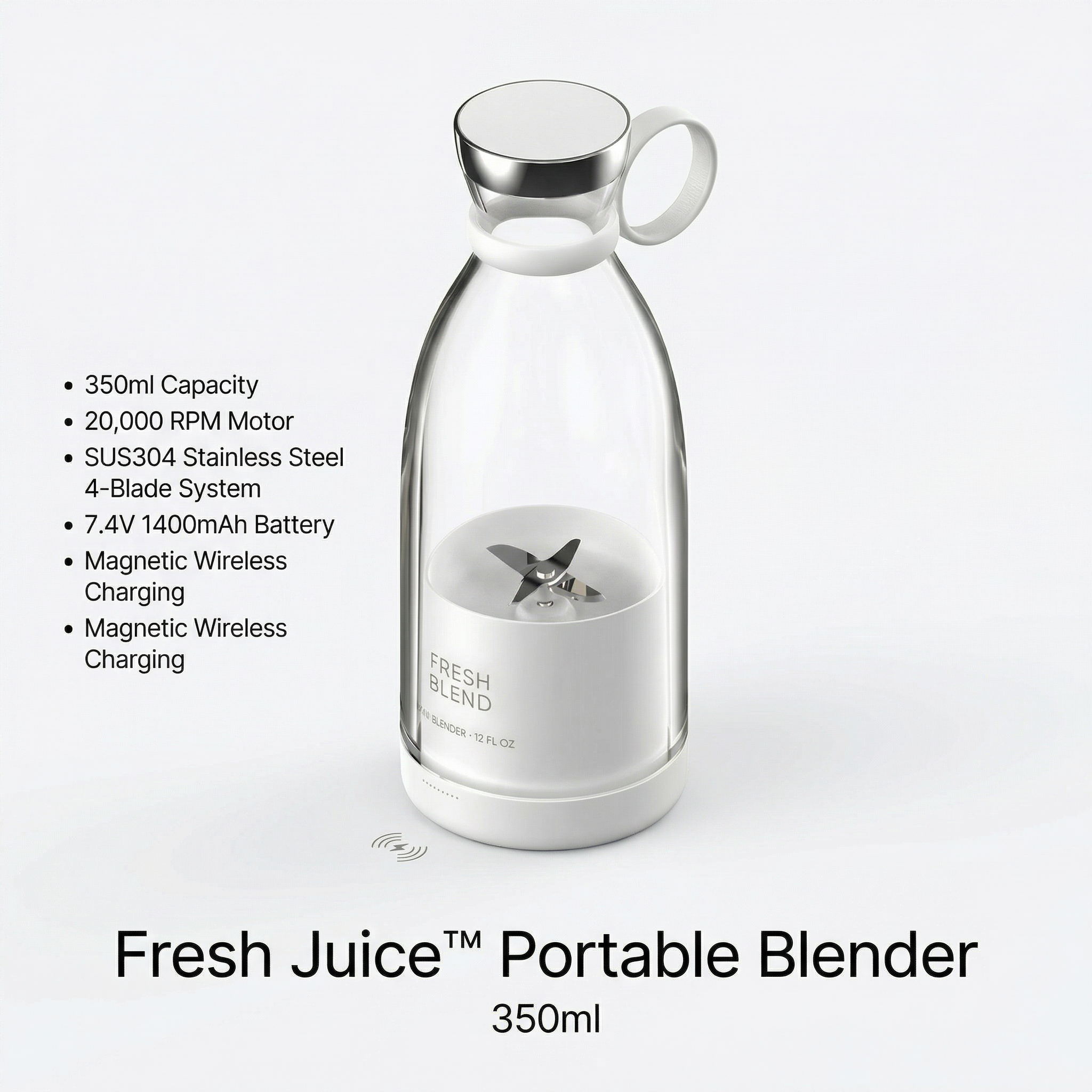 Shake & Take Blender Bottle - Fresh Juice™ Portable Blender – 350ml 7 Fresh Juice Portable Blender Specifications