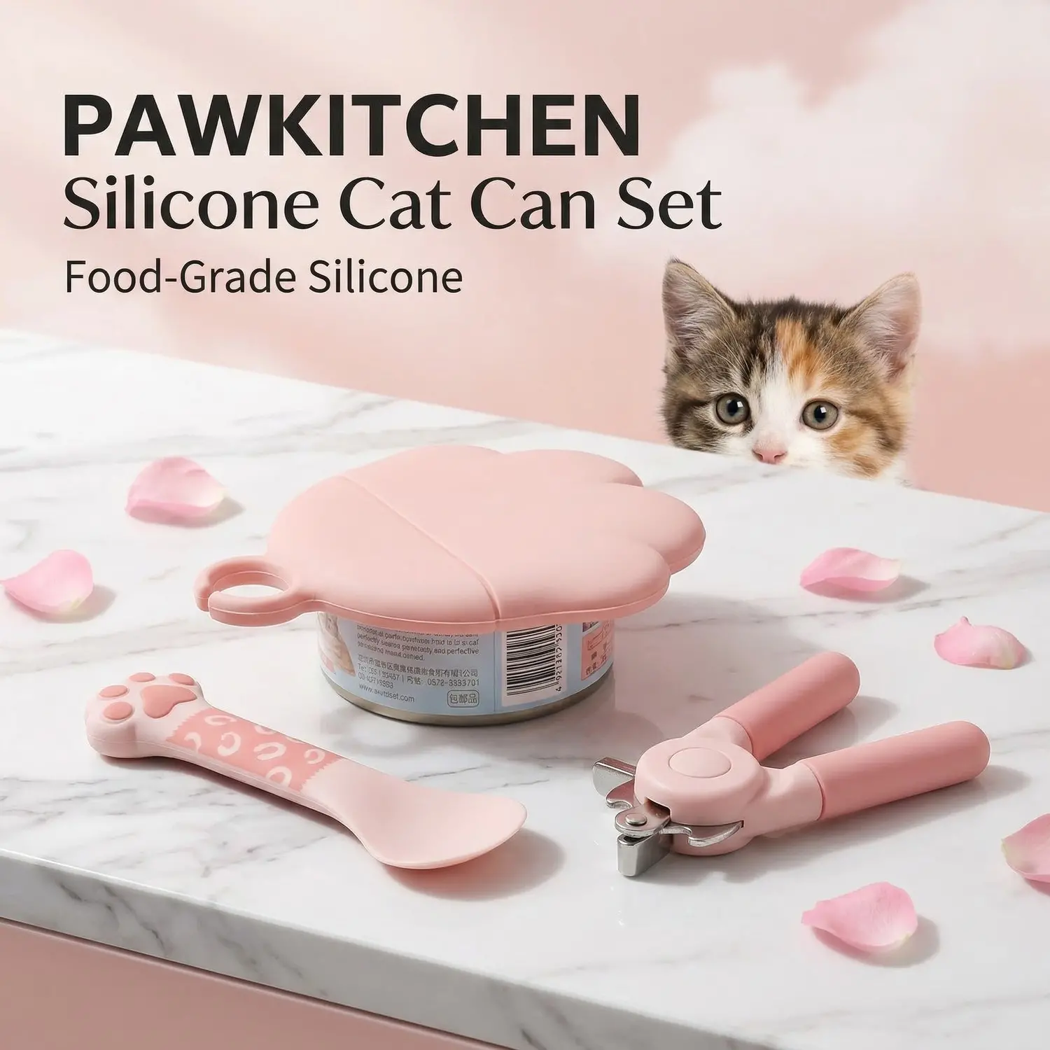 The Best Cat Accessories Under $35 in 2026 — What's Actually Worth Buying 4 PawKitchen Silicone Cat Can Set – Reusable Can Lid, Feeding Spoon & Can Opener Grooming Kit