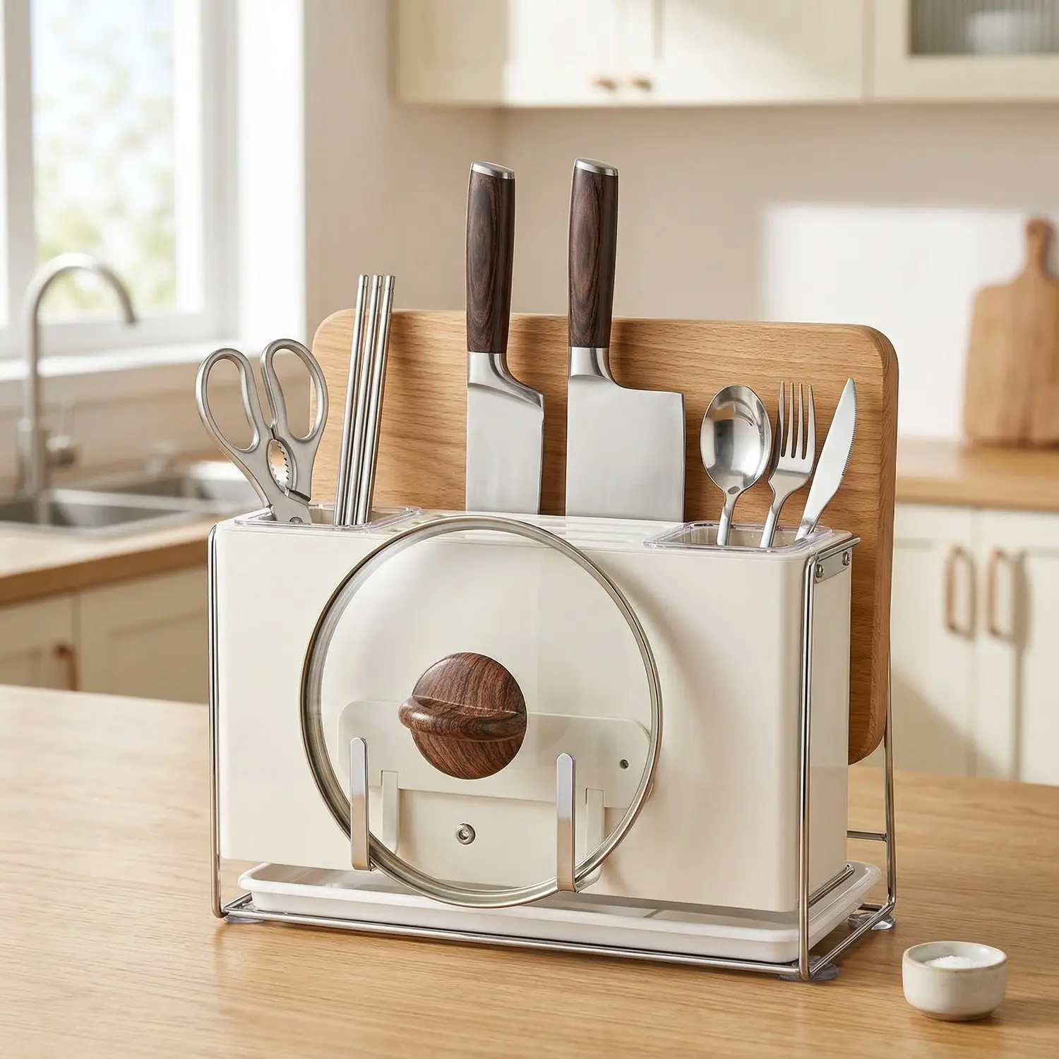 How to Declutter Your Kitchen Counter in One Weekend 4 MagniStore Magnetic Wall Knife Rack