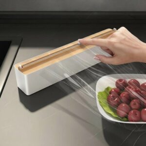 MagCut Magnetic Cling Film Cutter - fridge mount clean one-handed cuts