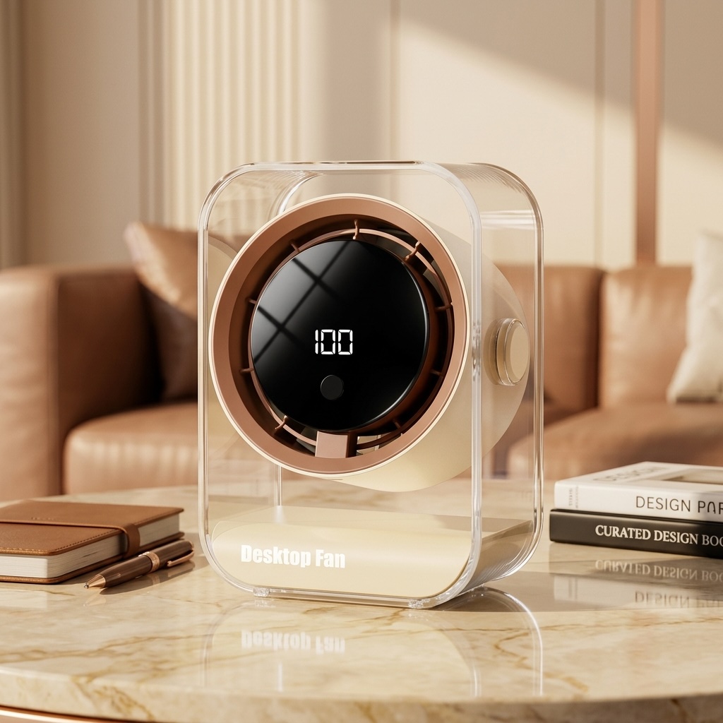 Stepless Speed USB Rechargeable Desktop Fan - product image