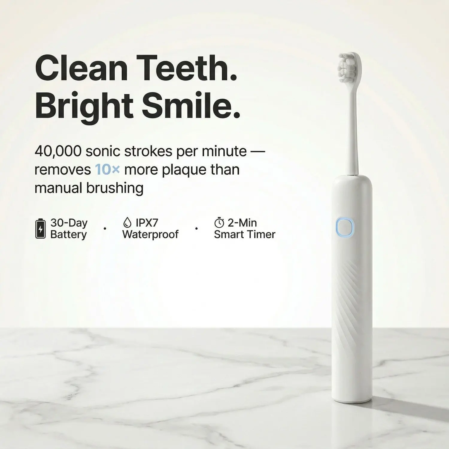 SonicGlow Pro Rechargeable Electric Toothbrush – Sonic Vibration, Soft Bristle, IPX7 Waterproof, USB Charging 6 A001 full width 1