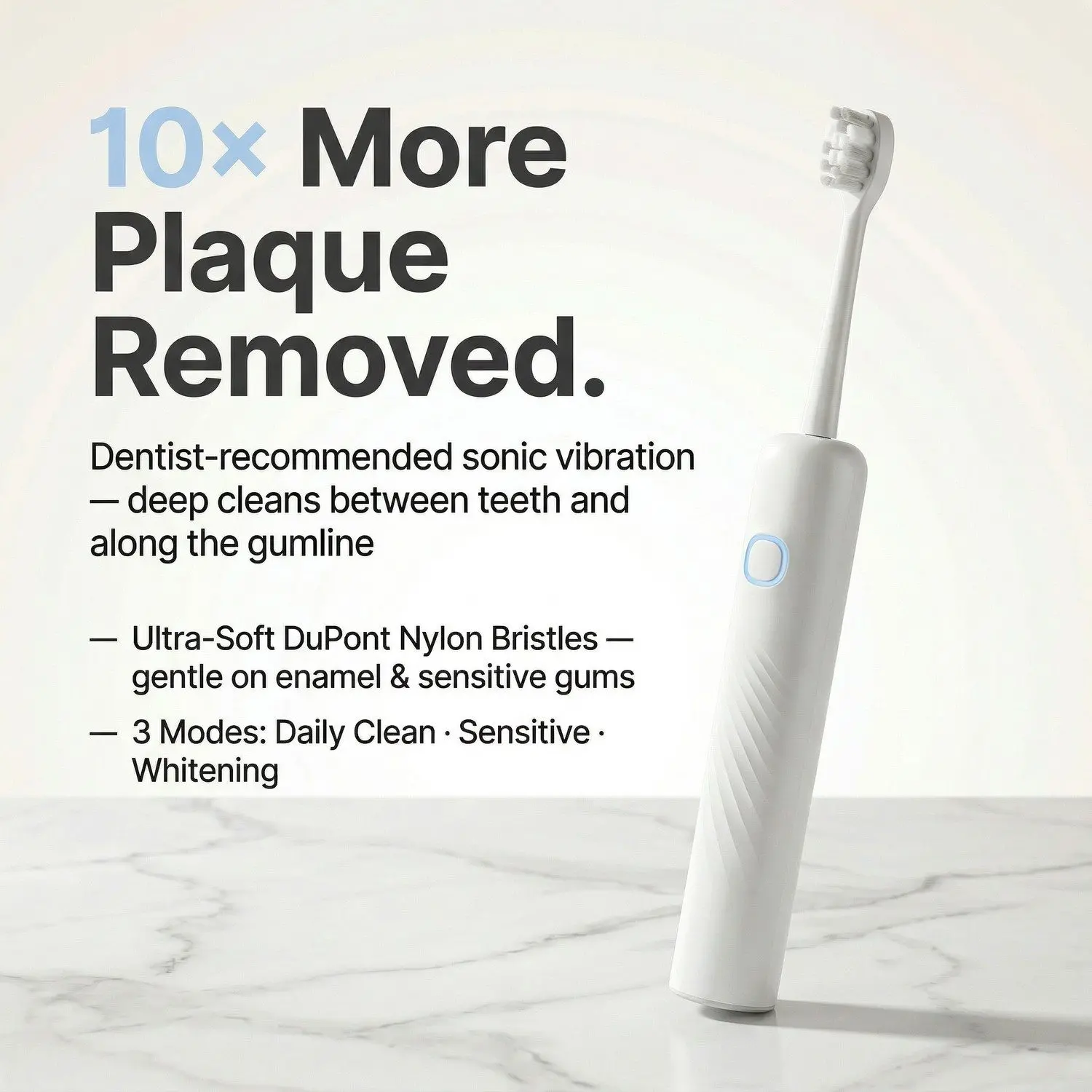 SonicGlow Pro Rechargeable Electric Toothbrush – Sonic Vibration, Soft Bristle, IPX7 Waterproof, USB Charging 8 A001 full width 2