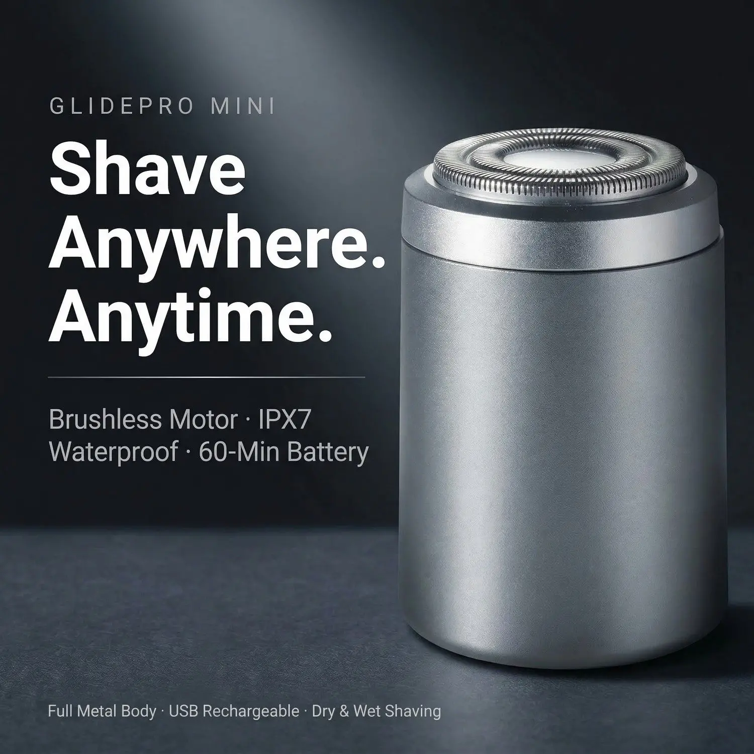 GlidePro Mini Electric Shaver – Rechargeable, Full-Body Washable, Travel-Ready Portable Men's Grooming Razor 6 A003 full width