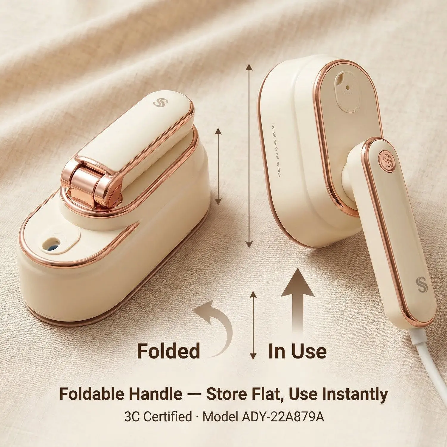 SteamEase Pro Handheld Garment Steamer – Portable Foldable, Fast Heat-Up, Home & Travel Clothing Iron 5 Detachable Water Tank