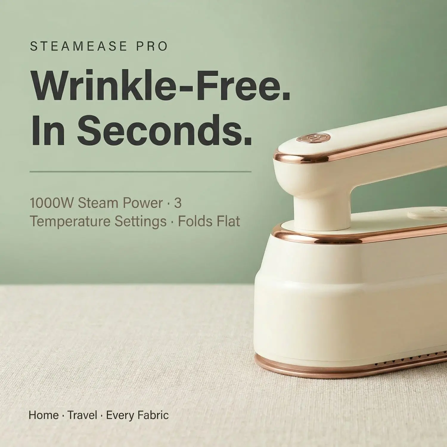 SteamEase Pro Handheld Garment Steamer – Portable Foldable, Fast Heat-Up, Home & Travel Clothing Iron 6 A005 full width