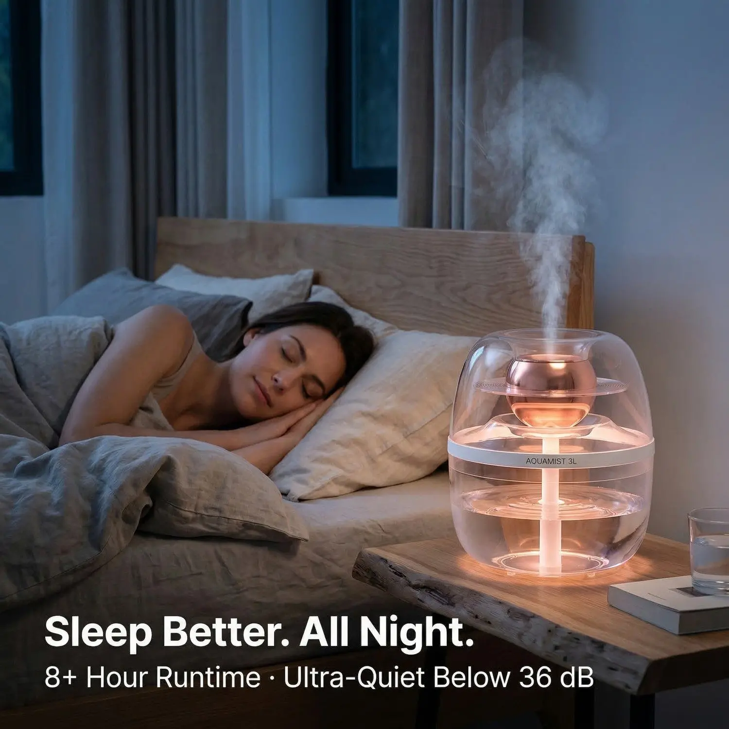 AquaMist 3L USB Dual-Nozzle Humidifier – Large Capacity, Ultra-Quiet, Bedroom & Desktop Air Moisturizer 7 A006 hero banner