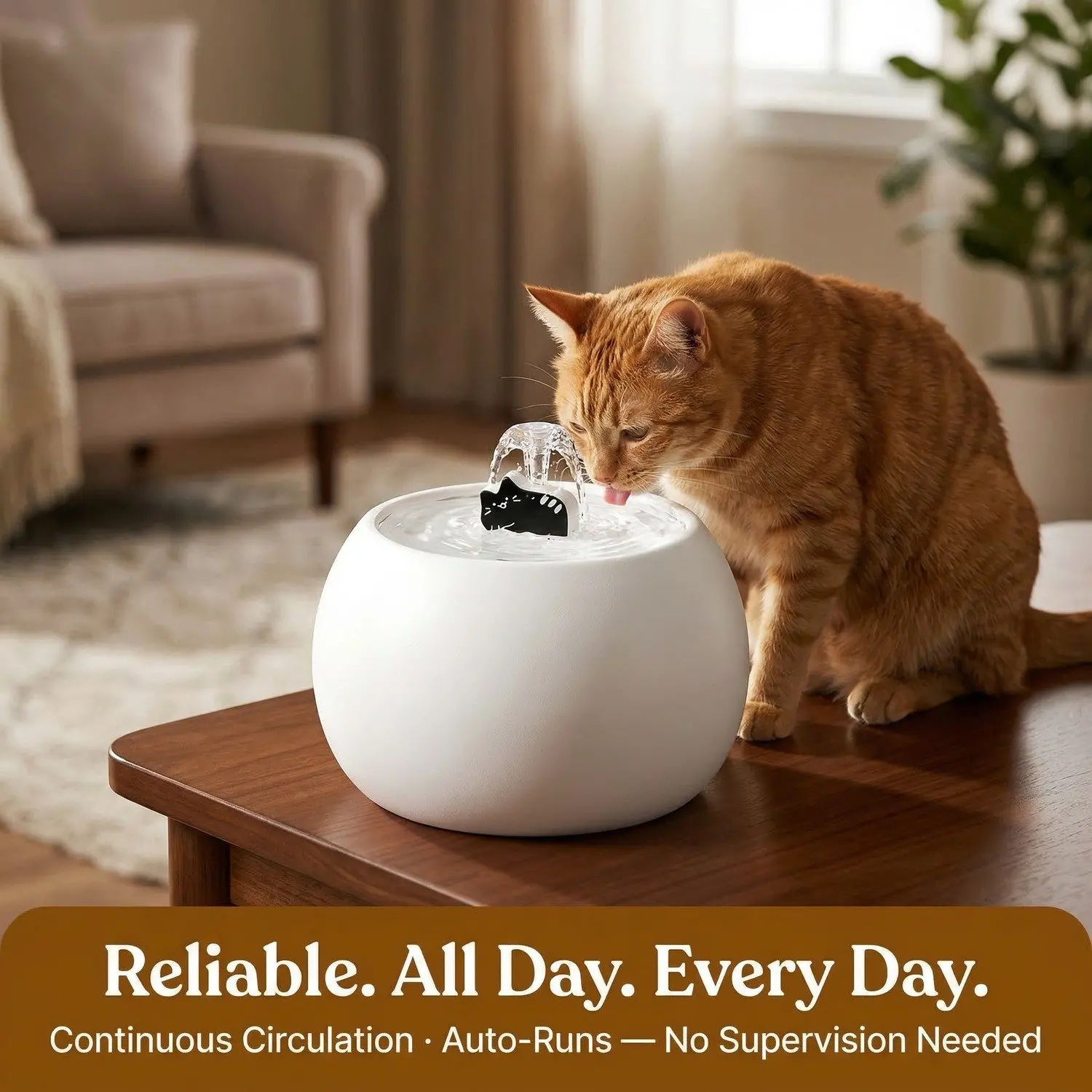 AquaPaw Ceramic Auto Cat Water Fountain – Electric Circulating Filter, Silent Pump, 1L & 1.5L 11 A009 act 2