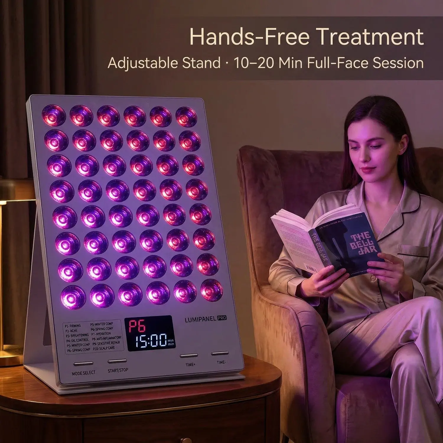 LumiPanel Pro LED Light Therapy Beauty Device – Photon Rejuvenation, Anti-Aging & Skin Brightening 7 A012 split left