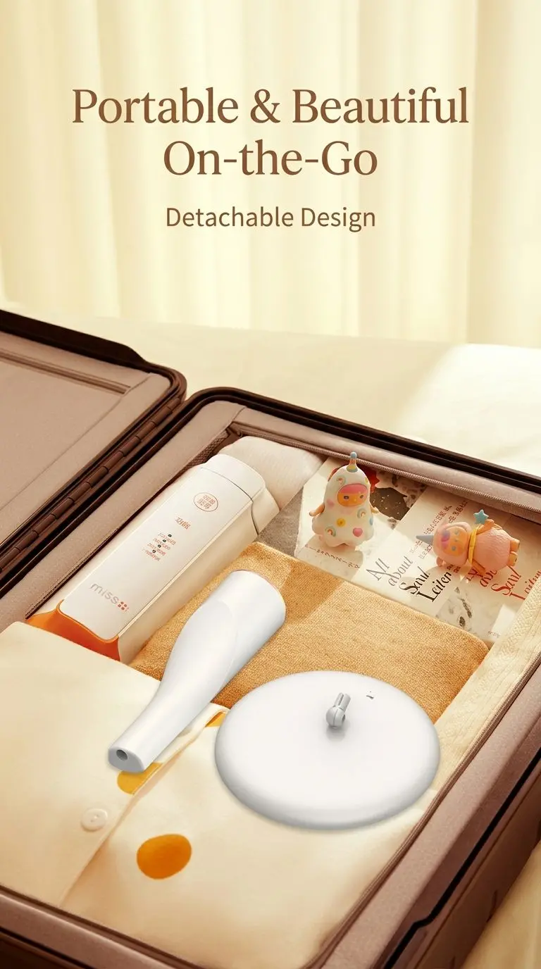 LuxeGlow LED Makeup Mirror – Smart USB Light, Foldable Desktop Vanity Mirror, HD Clarity 7 Portable Travel Makeup Mirror
