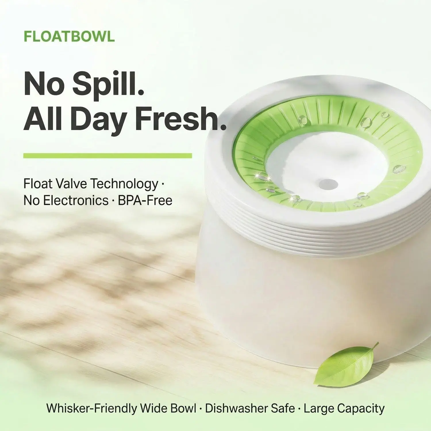 FloatBowl Pet Water Dispenser – No-Spill Floating Bowl, Large Capacity, Cat & Dog Water Feeder 5 A015 HER 02