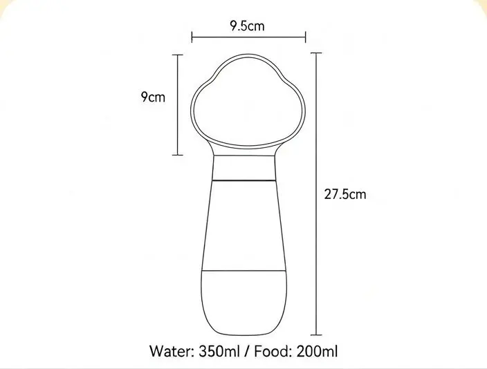 HydroWalk 2-in-1 Portable Pet Water Bottle & Food Dispenser - Leak-Proof Travel Bowl for Dogs 5 A017 SPL 1