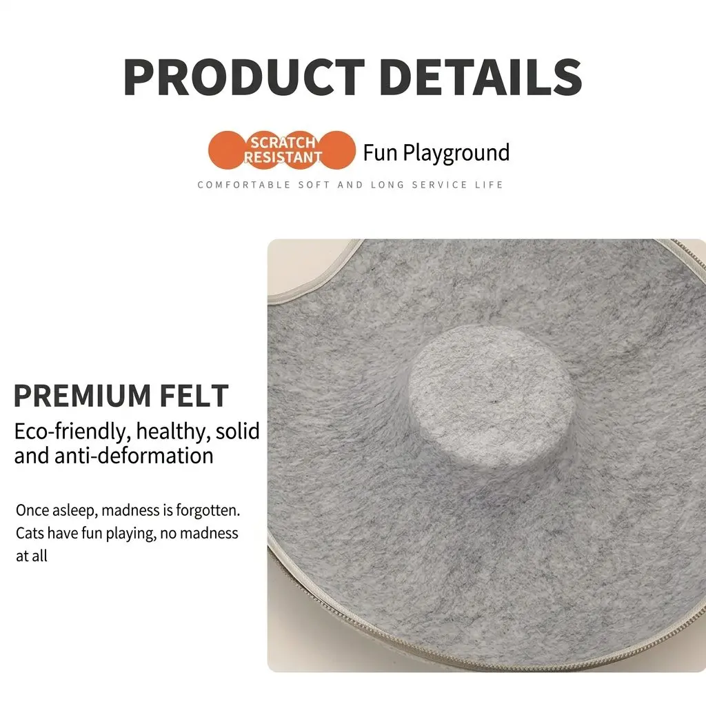 CozyNest All-Season Cat Bed – Donut Tunnel Design, Self-Warming Felt, Cat & Small Dog Nest 7 A020 SPL 1