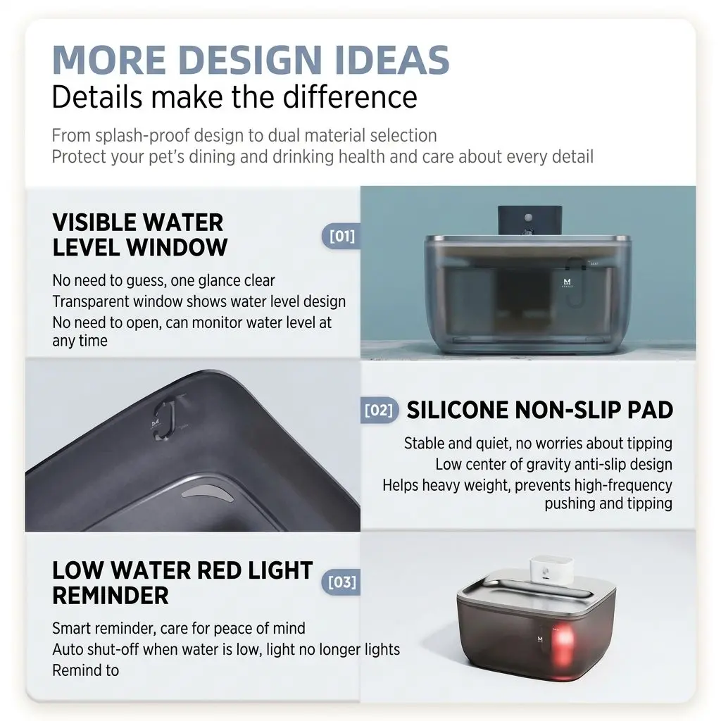 FlowPure 4L Wireless Pet Water Fountain – Visible Window, Auto Circulation Filter, Cat & Dog Dispenser 4 Ultra-Quiet DC Pump