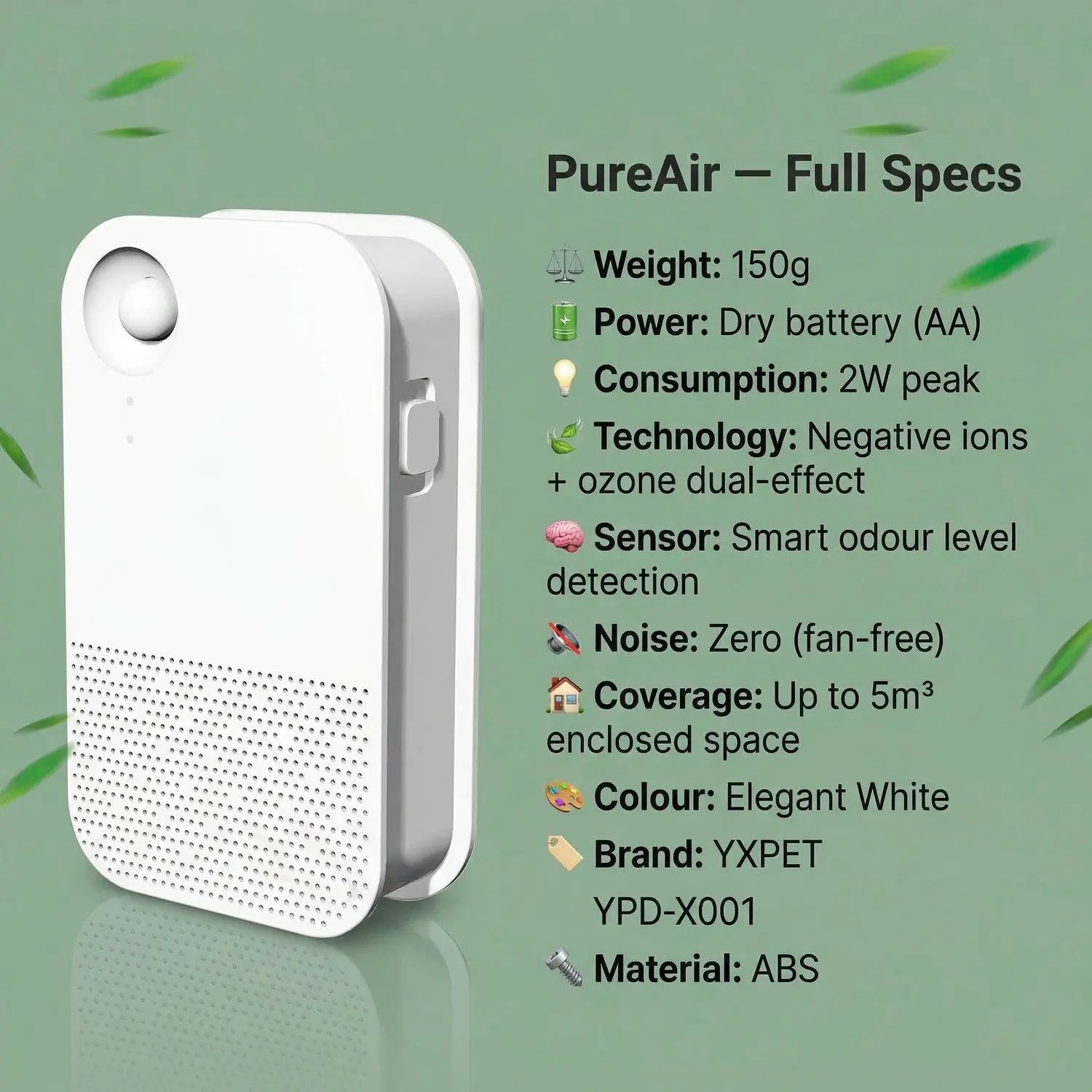 PureAir Pet Ionic Deodorizer – Smart Sensor, Negative Ion Air Purifier, Litter Box & Fridge Odour Eliminator 3 A024 FEA 02