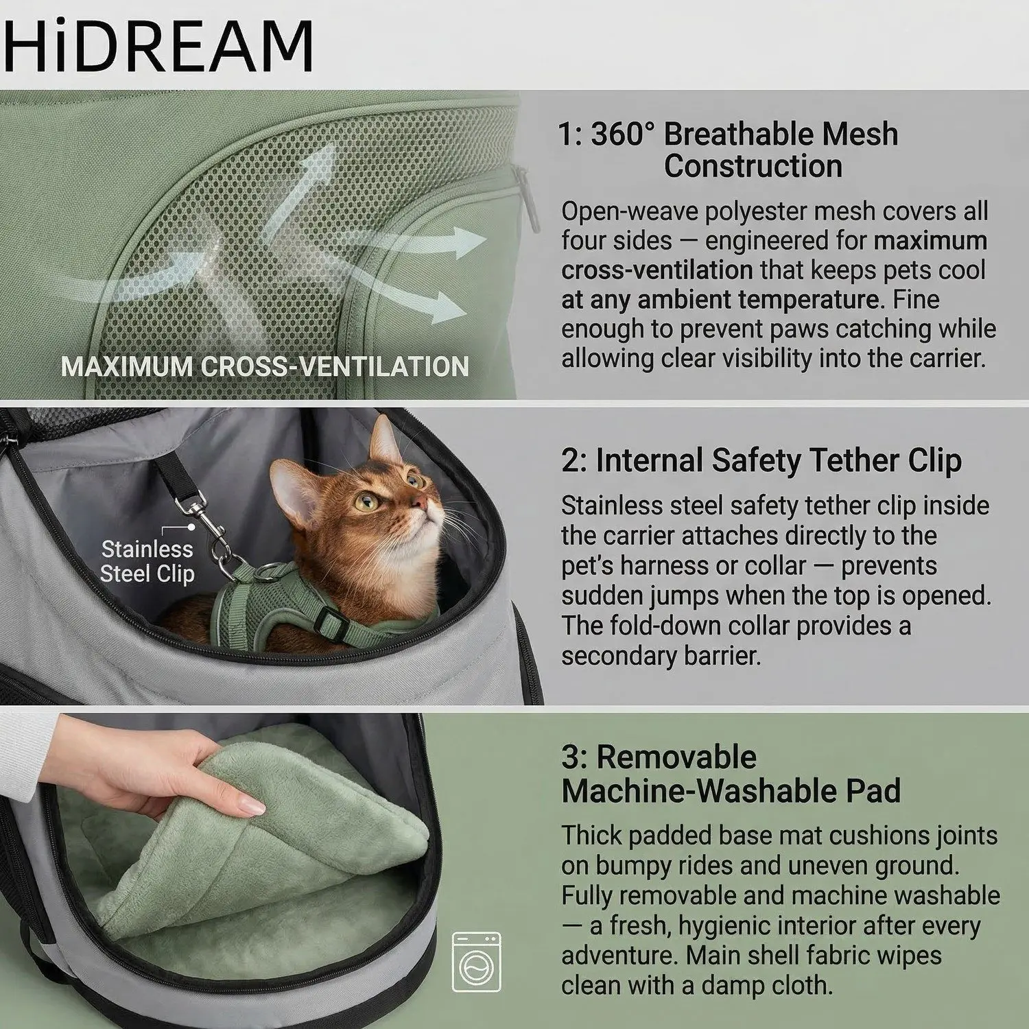 VentureVest Pet Front Carrier Bag – Breathable Tote Backpack, Hands-Free Cat & Dog Carry Bag 10 A034 04