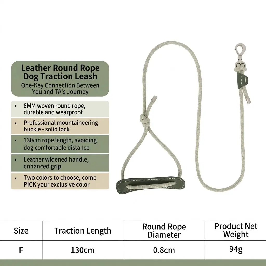 HiDREAM H-Shape Dog Harness – Leather & Rope Adjustable Vest, Escape-Proof with Leash 8 A037 10