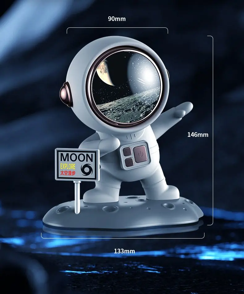 Portable Astronaut Bluetooth Speaker & Night Light - Wireless Desktop Decor 17 A041 10 named