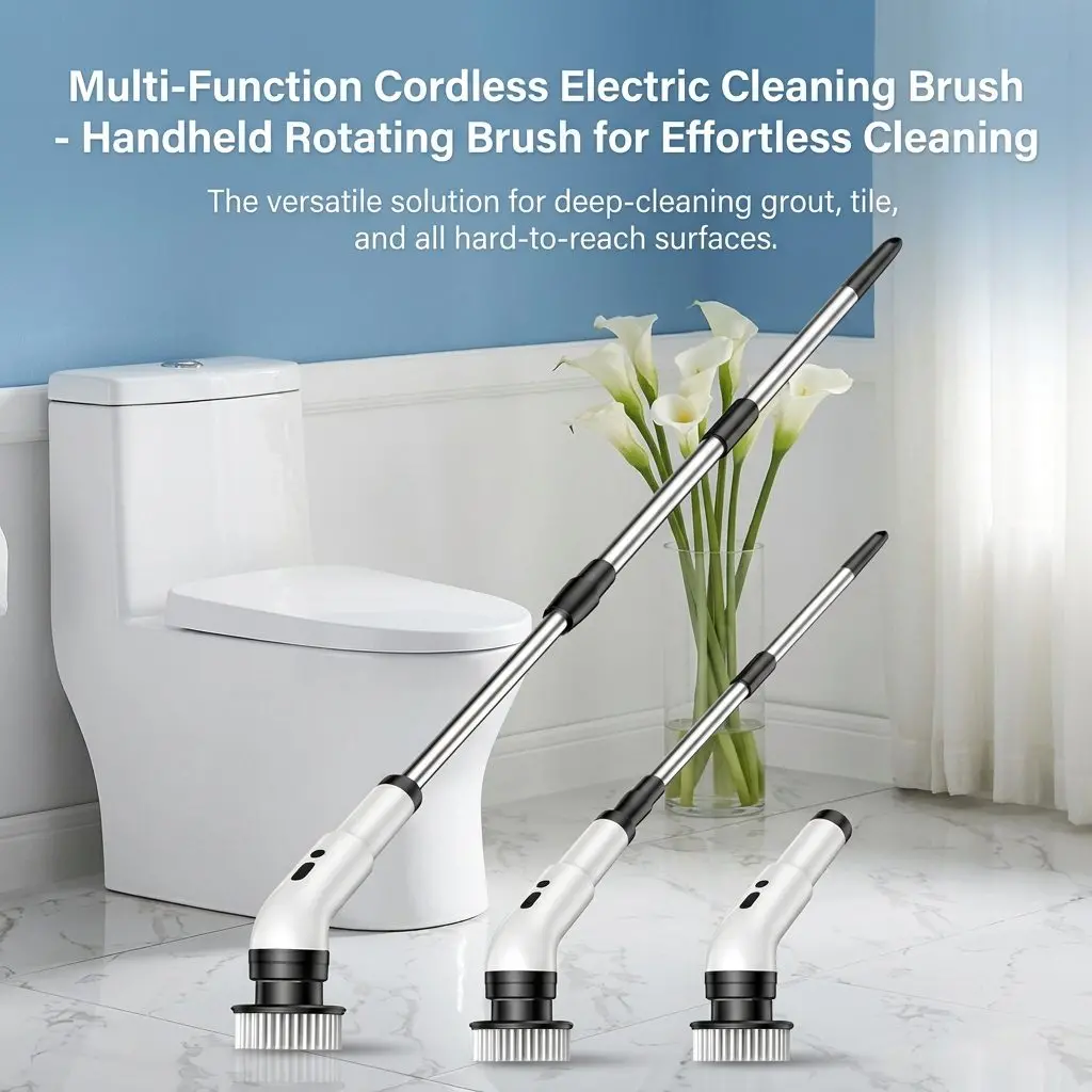 SpinClean Pro Cordless Electric Cleaning Brush – Multi-Surface Kitchen & Bathroom Scrubber 6 B021 10