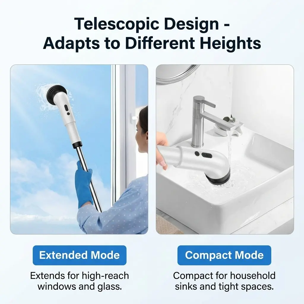 SpinClean Pro Cordless Electric Cleaning Brush – Multi-Surface Kitchen & Bathroom Scrubber 9 B021 11