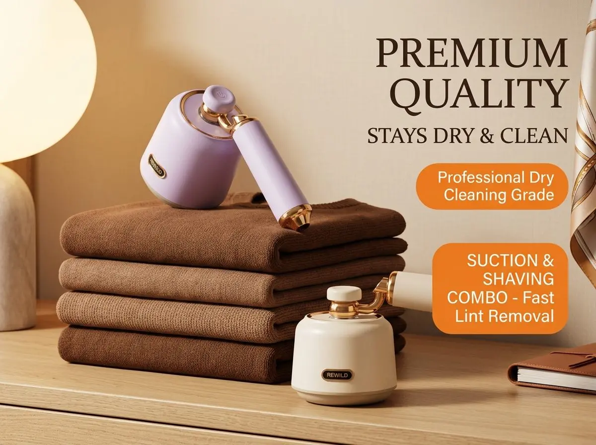 Premium 2-in-1 Rechargeable Fabric Shaver & Lint Roller - Portable Clothes Fuzz Remover 4 B044 img 04