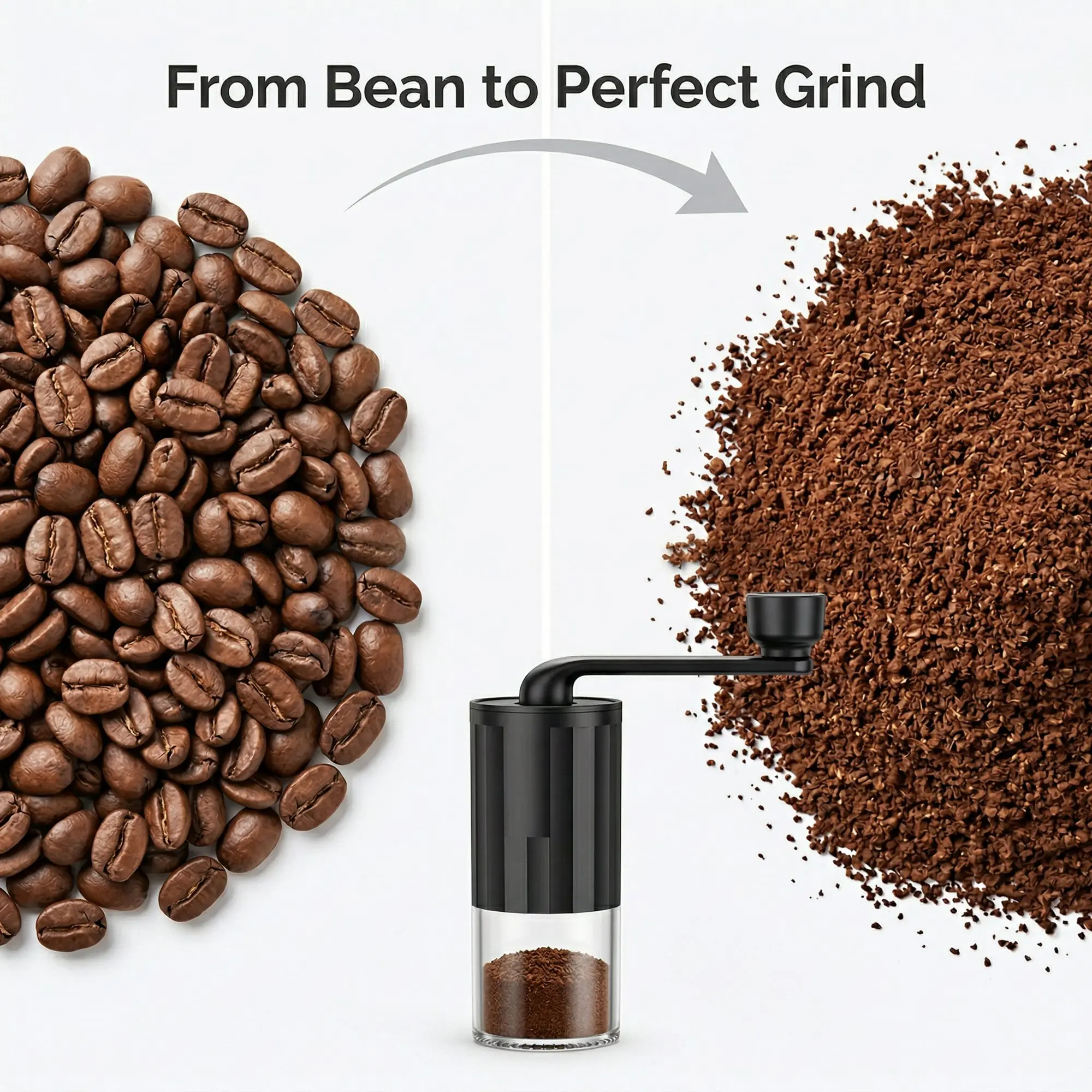 Premium Portable 2-in-1 Coffee Grinder - Modern Minimalist Electric and Manual Bean Mill 2 B046 img 01