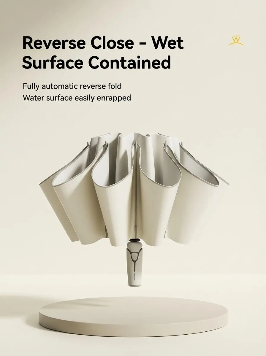 Premium Automatic Reverse Umbrella - Extra Large Windproof Folding Sun & Rain Umbrella 13 B049 img 07