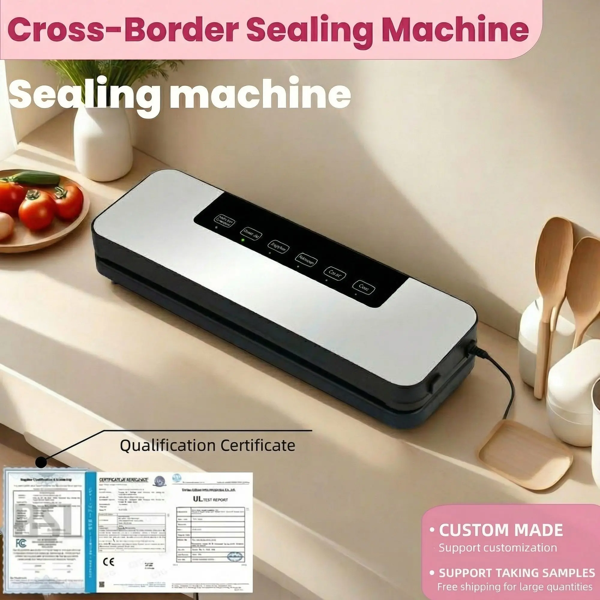 FreshLock Pro Automatic Vacuum Food Sealer – Compact All-in-One, Dry & Moist Food Preservation 8 Food Preservation
