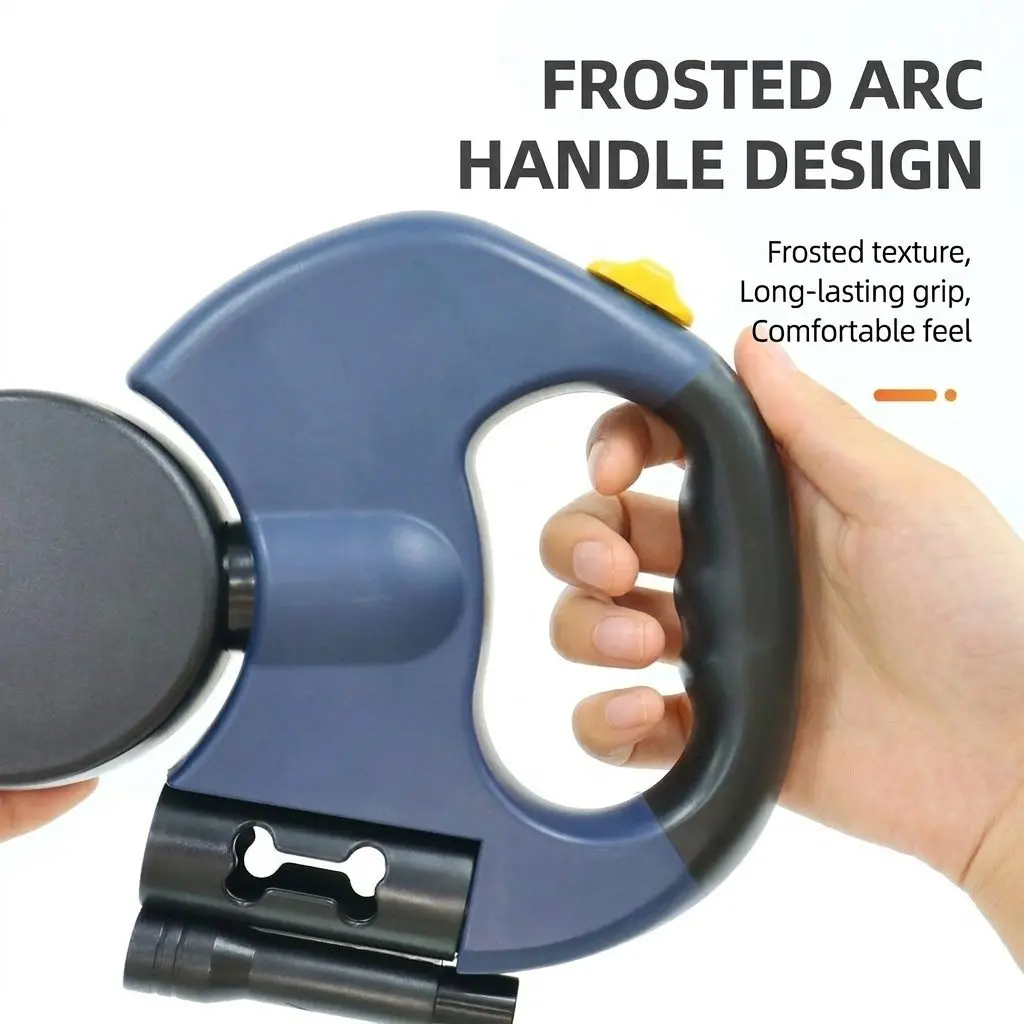 DuoWalk Retractable Double Dog Lead – Auto-Extending 2-in-1 Anti-Tangle Leash for Medium & Large Dogs 9 DuoWalk double dog lead detail view