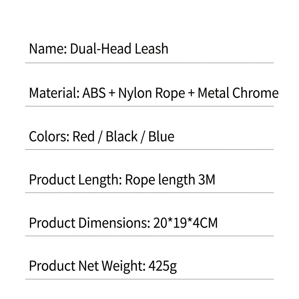 DuoWalk Retractable Double Dog Lead – Auto-Extending 2-in-1 Anti-Tangle Leash for Medium & Large Dogs 10 DuoWalk specifications