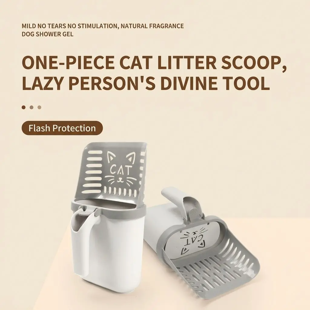 ScoopaClean Cat Litter Scoop Kit (6 roll bag) – Large Capacity Bag Holder Set, Complete Litter Cleaning System 5 Hygienic long handle