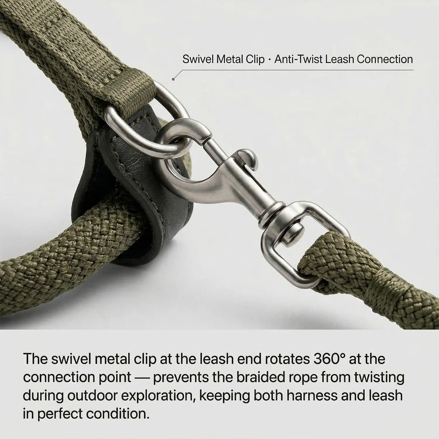 ElegantStep Cat Harness Set – Leather & Rope H-Shape, Adjustable Escape-Proof with Leash 2 H-Shape ergonomic harness detail