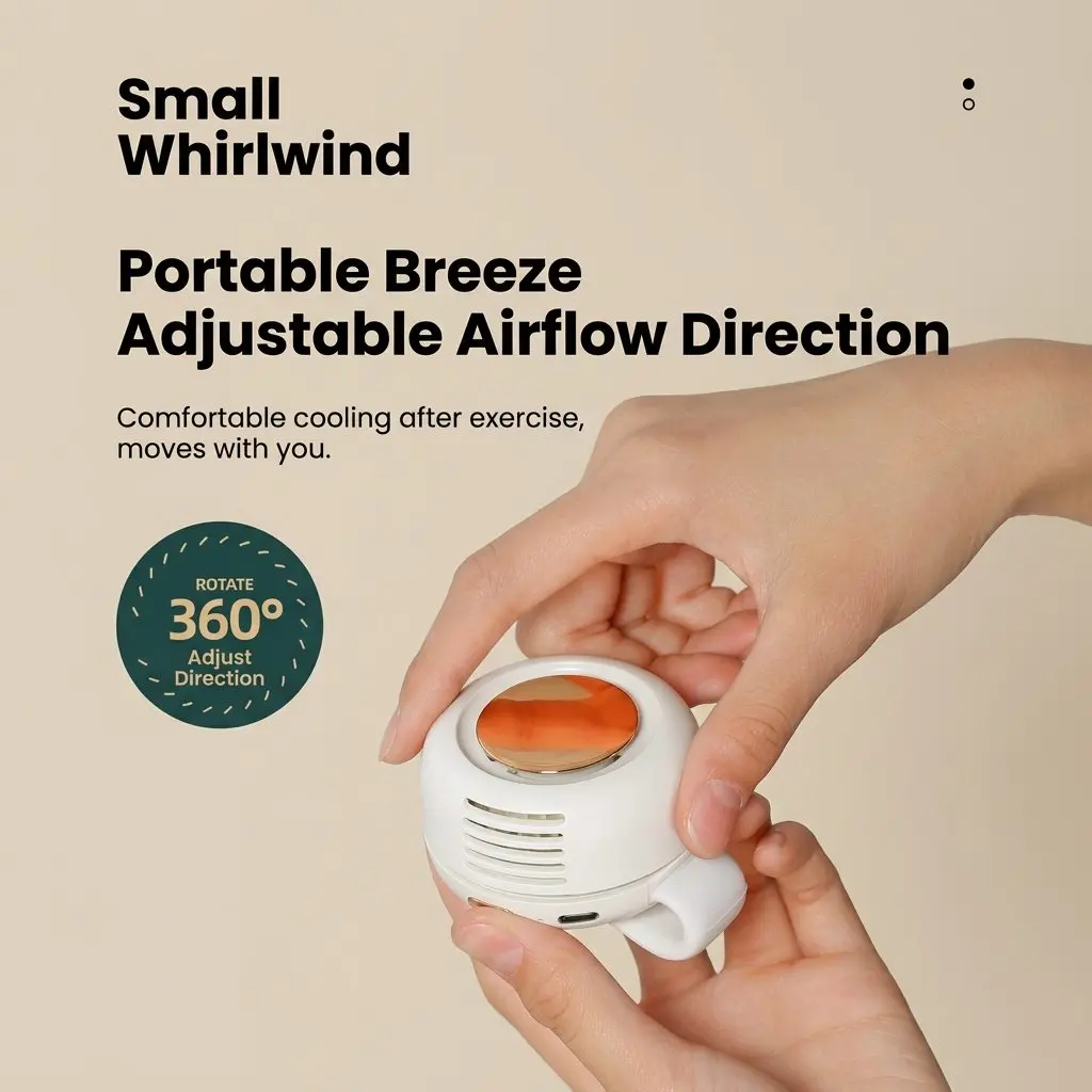 AeroBreeze Portable Bladeless Clip-On Waist Fan 13 a043 adjustable