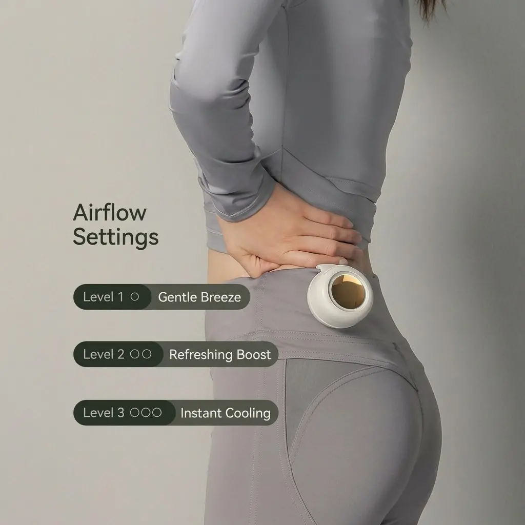 AeroBreeze Portable Bladeless Clip-On Waist Fan 11 a043 waist clip