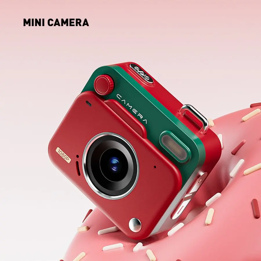 Mini Retro Digital Camera - HD Vintage Pocket Camera for Students and Vlogging 33 Red retro camera hero