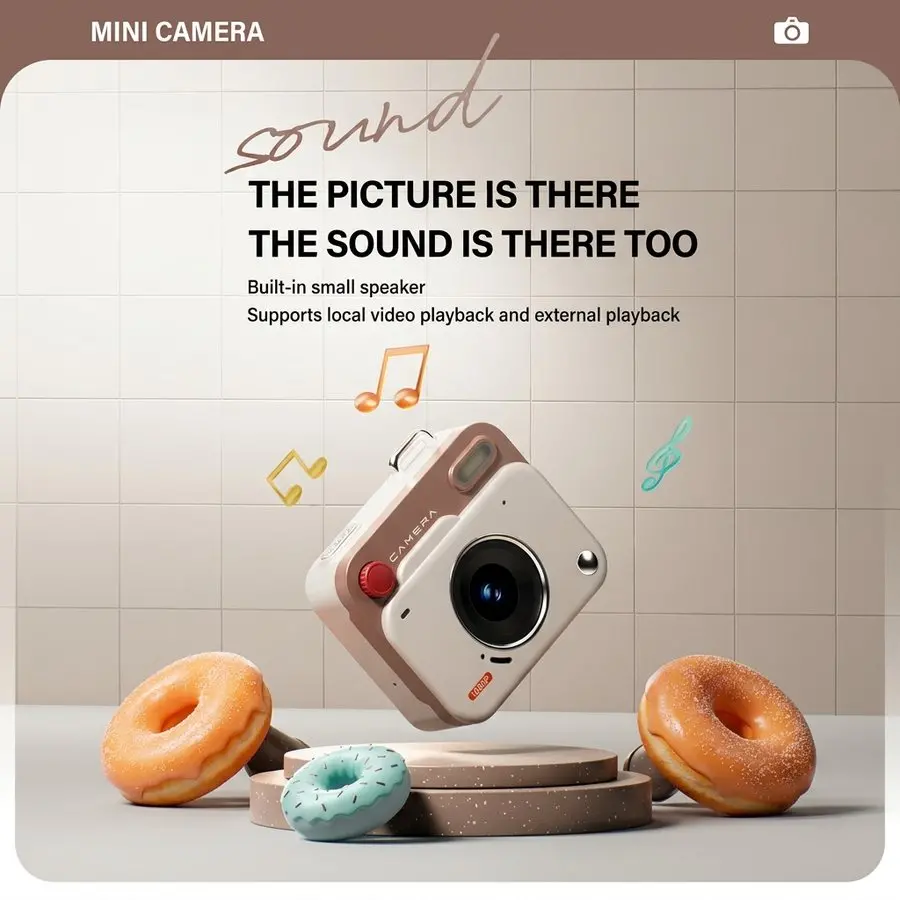 Mini Retro Digital Camera - HD Vintage Pocket Camera for Students and Vlogging 40 a048 14