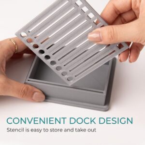 NoteShape Sticky Note Holder - stencil patterns shaped cut-outs desk dispenser