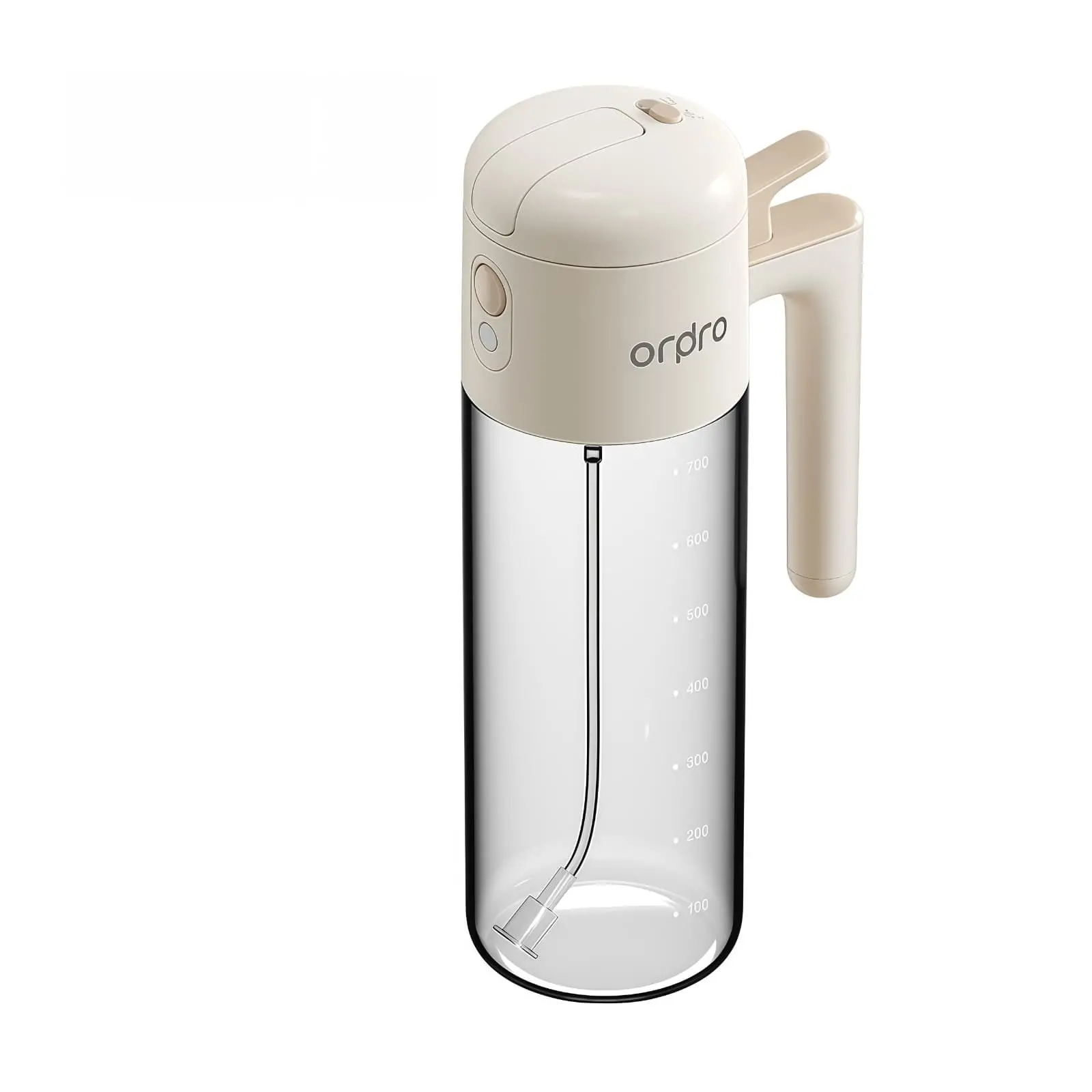 DualMist Glass Oil Sprayer & Pourer – Auto-Cap 2-in-1 Spray Drizzle, High-Borosilicate Kitchen Bottle 4 DualMist Cream Edition