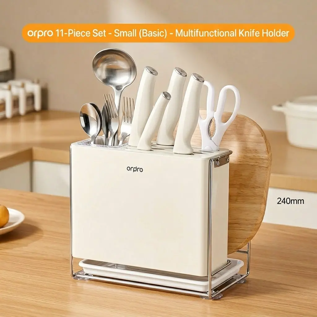 MagniStore Magnetic Wall Knife Rack – Multi-Function Kitchen Organizer with Chopstick Holder & Knife Block 6 MagniStore Product Set Small Basic