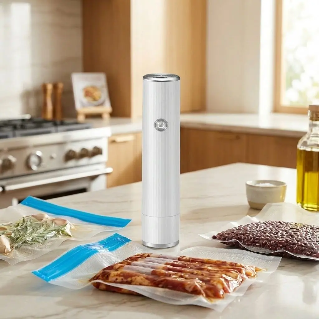 PocketSeal Wireless Mini Food Sealer – Rechargeable Portable Bag Sealer, Dry & Wet Food Freshness 9 PocketSeal package and contents