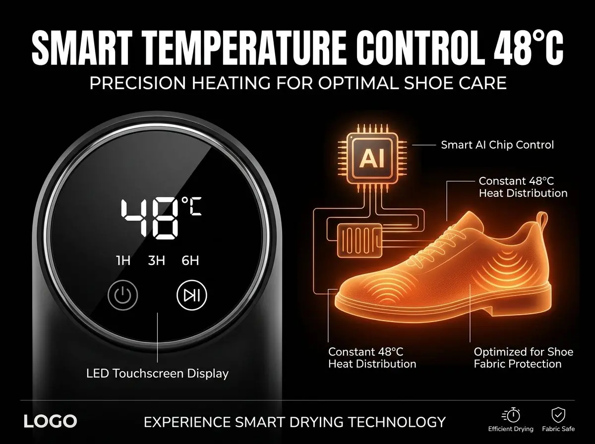 Premium Smart Foldable Shoe Dryer & Deodorizer - Electric Boot Warmer with Sterilization 3 Advanced Drying Function
