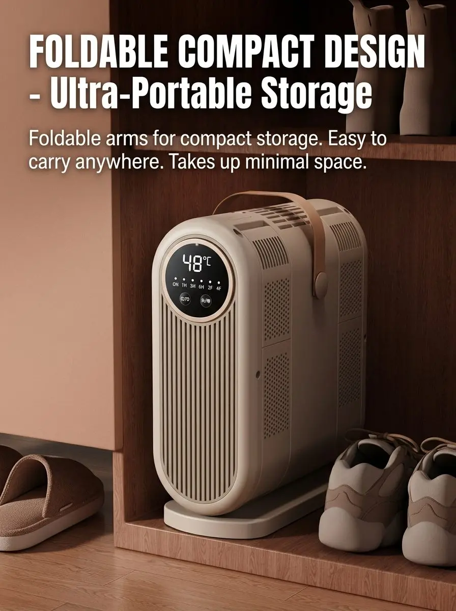 Premium Smart Foldable Shoe Dryer & Deodorizer - Electric Boot Warmer with Sterilization 5 Shoe Dryer Lifestyle