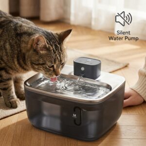 FlowPure 4L Wireless Pet Water Fountain - auto-circulation ultra-quiet triple-stage filter