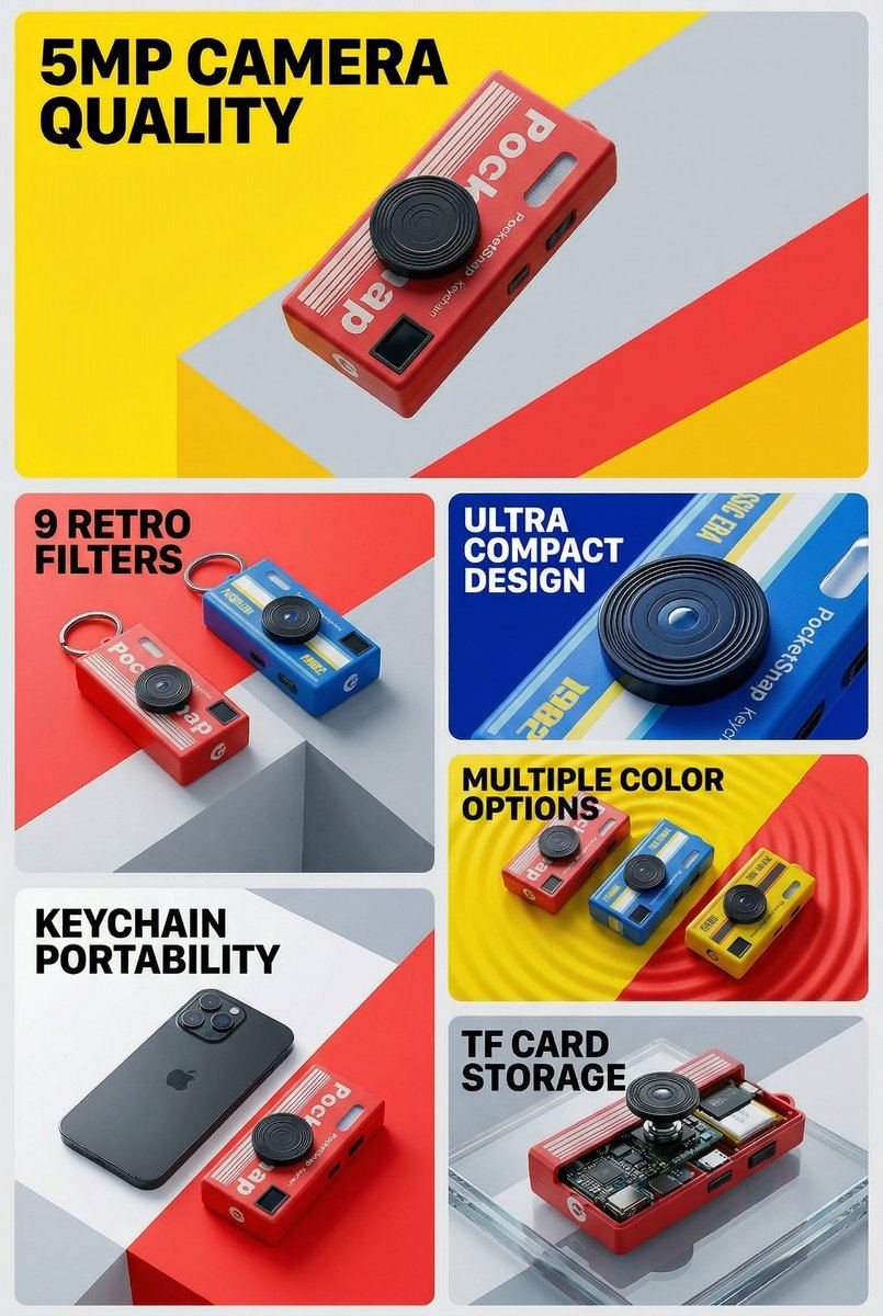 π FREE Mystery Box Unlocked β Spend $115, Get $149 Worth of Gadgets 3 PocketPop Retro 1080P Camera lifestyle