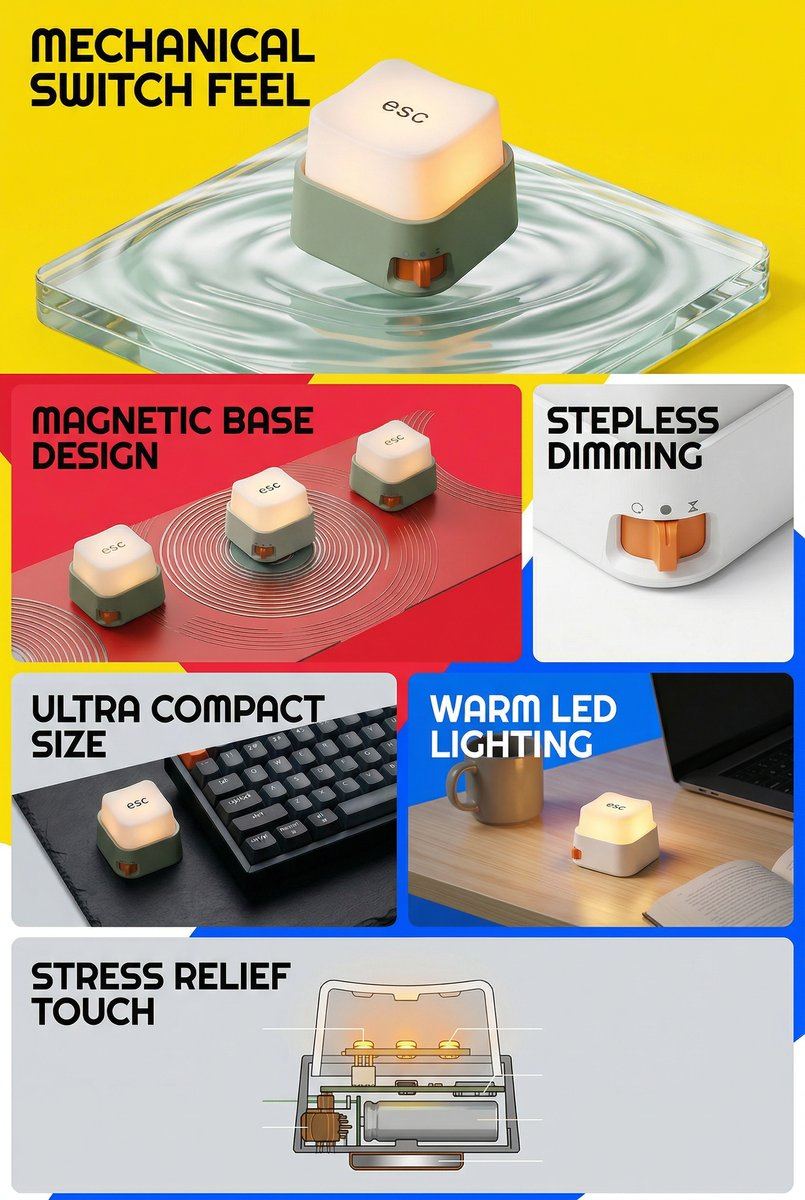 π FREE Mystery Box Unlocked β Spend $115, Get $149 Worth of Gadgets 9 Mini Keyboard Night Light lifestyle