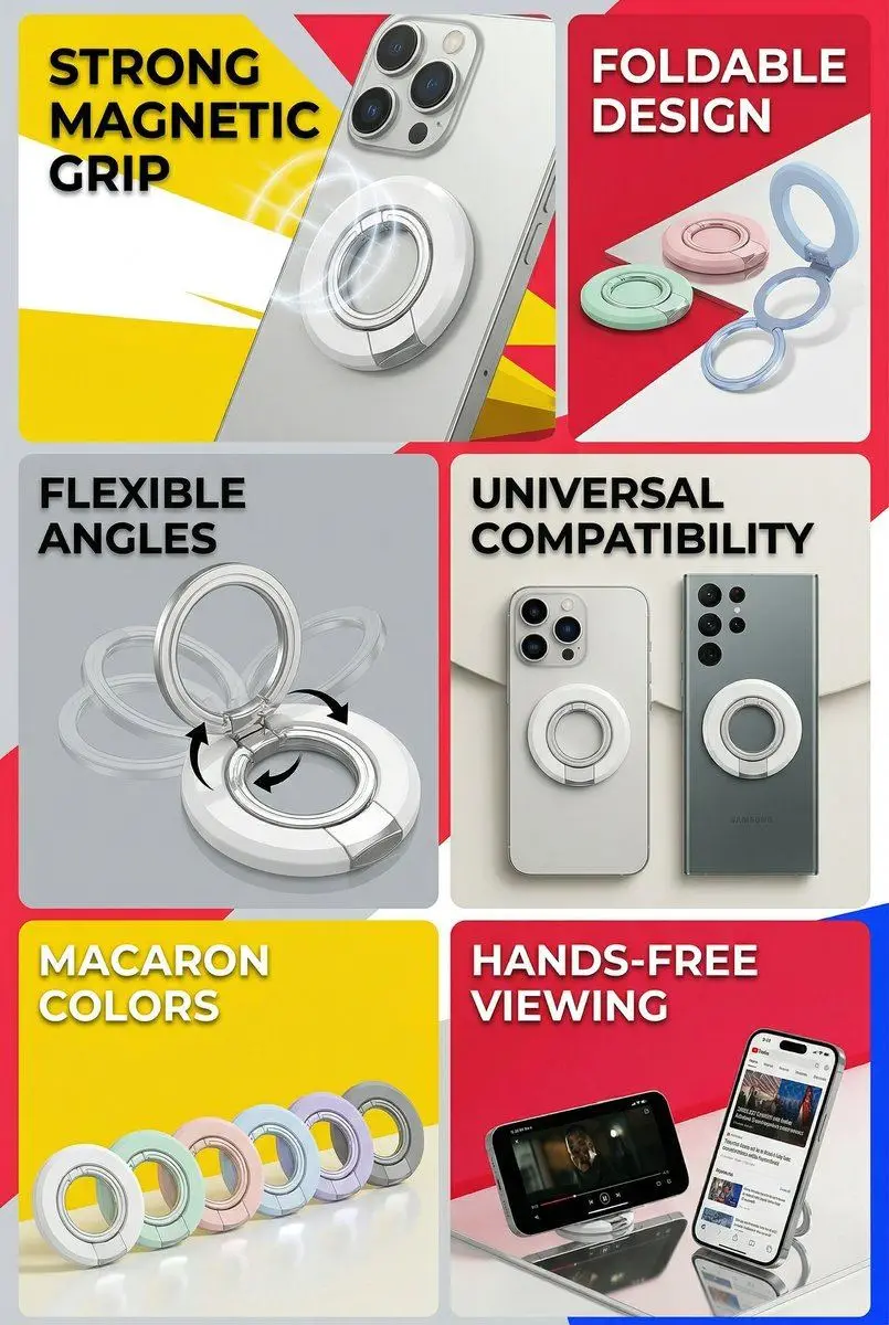 π FREE Mystery Box Unlocked β Spend $115, Get $149 Worth of Gadgets 7 Dual-Ring Magnetic Phone Stand lifestyle